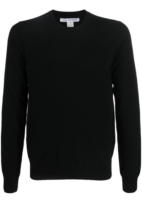 knit pullover man black COMME DES GARÇONS | FZ-N108-PER1